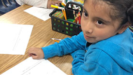 Image of a student participating in the BFF program activities.