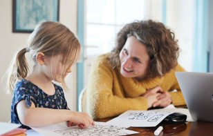 Teacher and child