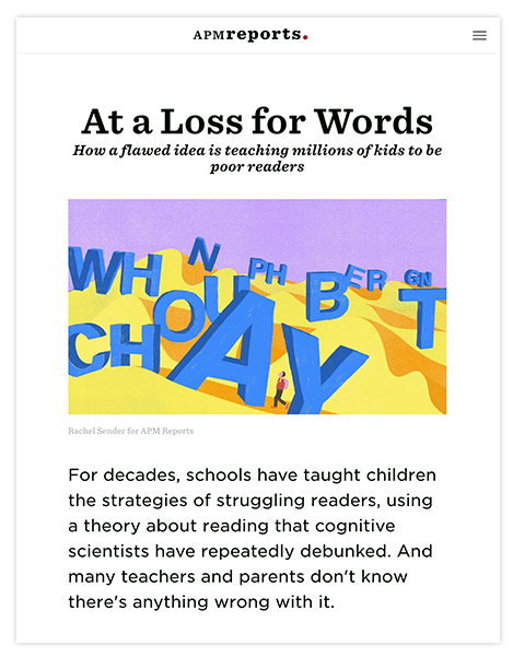 Graphic promoting 'At a Loss for Words' educational program.