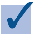 Graphic of a blue checkmark symbol.