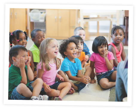 Children sitting in classroom