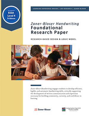 Zaner-Bloser Handwriting Foundational Research Paper