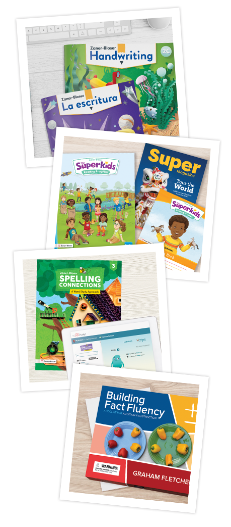 Zaner-Bloser products book covers