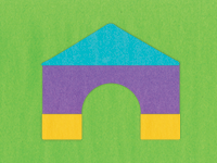 Icon depicting structural analysis with a magnifying glass and letters.