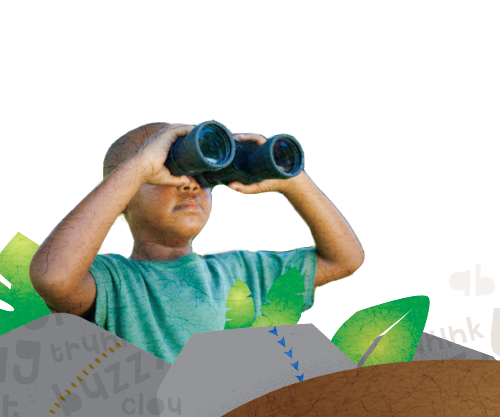 Child with binoculars