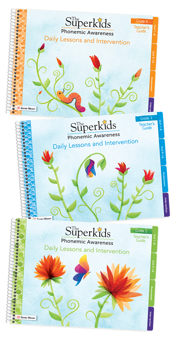 The Superkids Phonemic Awareness lesson books