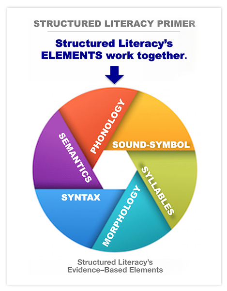 Visual on structured literacy aligned with IDA standards.