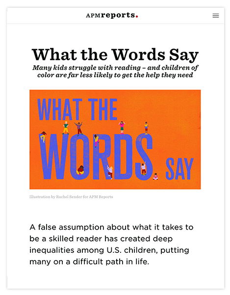 Graphic titled 'What Words Say' for a literacy concept